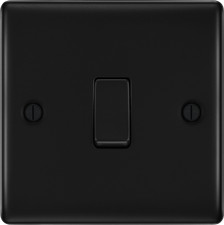 BG Nexus Matt Black Switches & Sockets Full Range Black Inserts Free Postage