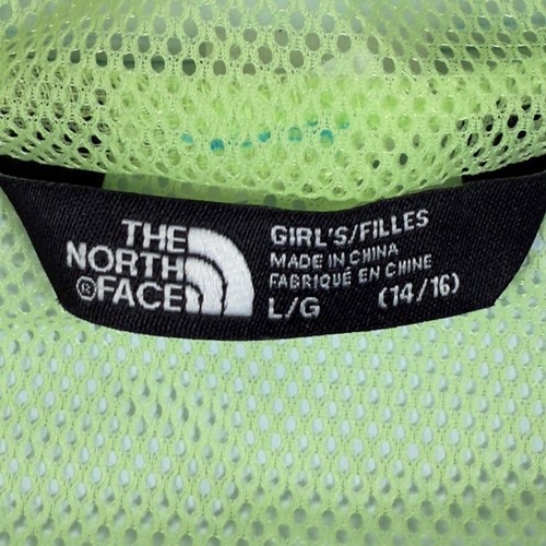 THE NORTH FACE Girls' Neon Teal DryVent Zipline Jacket Raincoat Gorpcore Size L - Picture 9 of 13