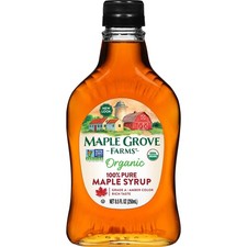 Maple Grove Farms Organic Amber Maple Syrup 8.5Oz Grade A Pure Syrup Pack 1