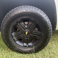 Oem 18 Chevy Silverado 1500 Wheels Tires Set Of 4 27565r18 6x139.7 Black