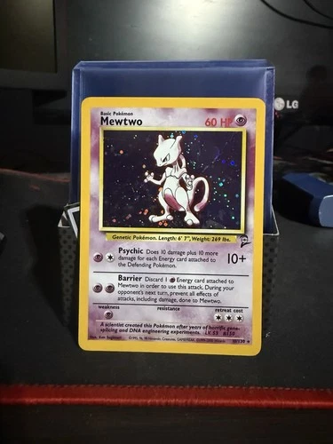 Pokémon Mewtwo 10/102 Base Set Holo Rare Basic 60 HP Card English Wizards 1999