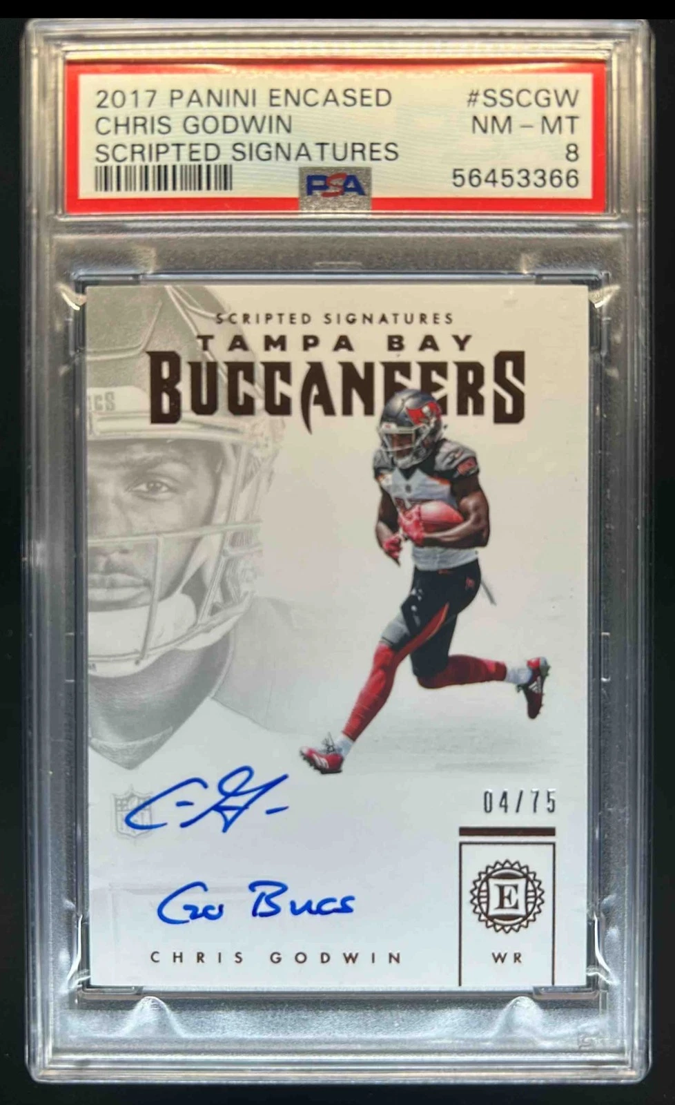 Chris Godwin Panini Encased Scripted Signatures #SSCGW Base