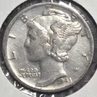 1943 D Mercury Dime Full Lines (On Reverse)