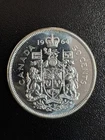 1964 SILVER Canada 50 Cents - Likely AU/MS - Elizabeth II - 80% SILVER!