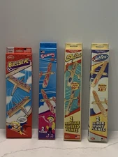 Guillow's 1 SkyStreak  1 Jetfire 2 Bullseye 2 Sunny Wood Planes Glider Propeller