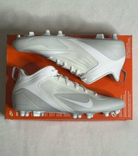 Nike Alpha Huarache 8 Varsity Lacrosse Cleats White CZ6558-110 Men Size 10