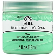 FolkArt Super Thick Acrylic Paint 4oz-Soft Mint - 3 Pack