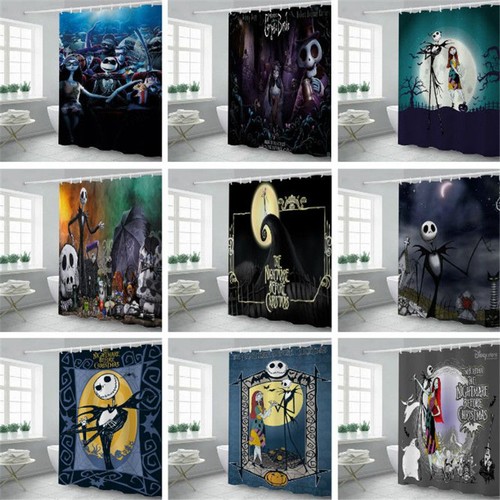 Vibrant And Colorful The Nightmare Before Christmas Shower Curtain With Hooks - Picture 4 of 18