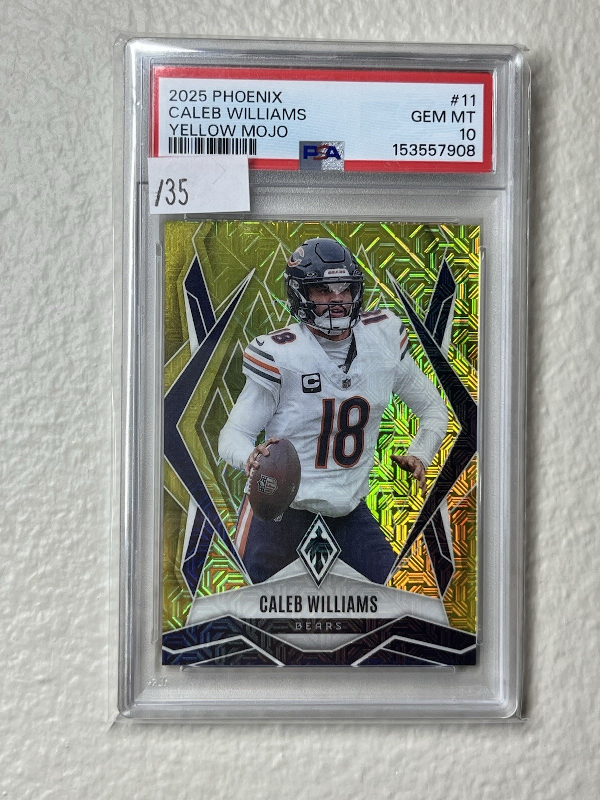 2025 Panini Phoenix - Caleb Williams #11 Yellow Mojo /35 PSA 10 POP 1🔥