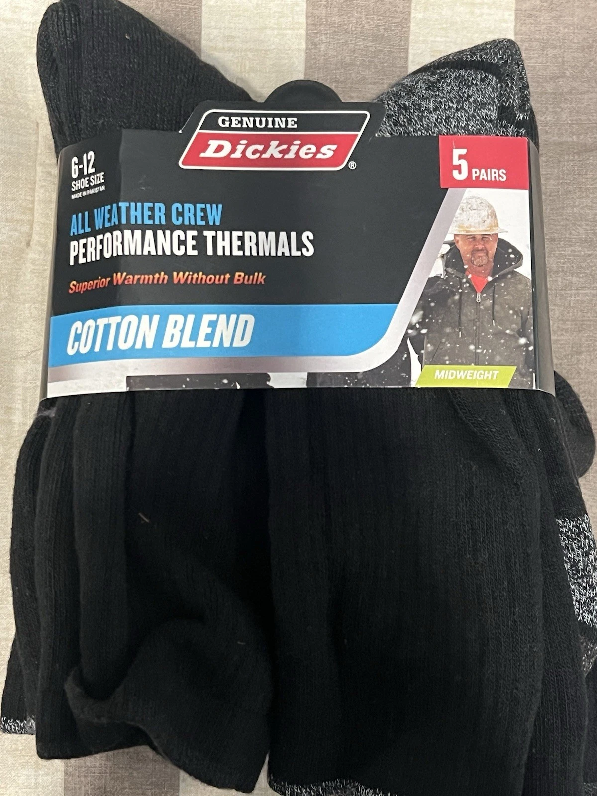 Dickies All Weather Crew Performance Thermal Socks 5 Pair