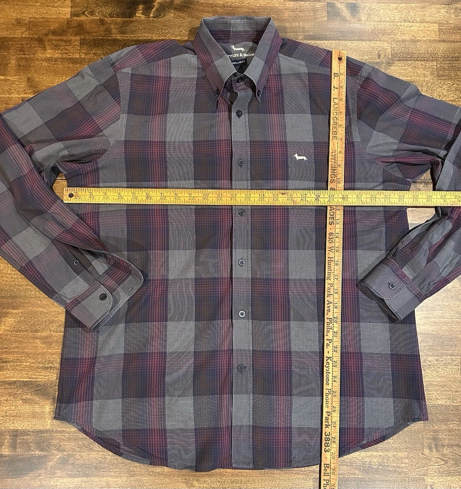 Harmont And Blaine 2xl Men’s Button Up Shirt Plaid Regular Fit Dress Casual - Image 2 of 4