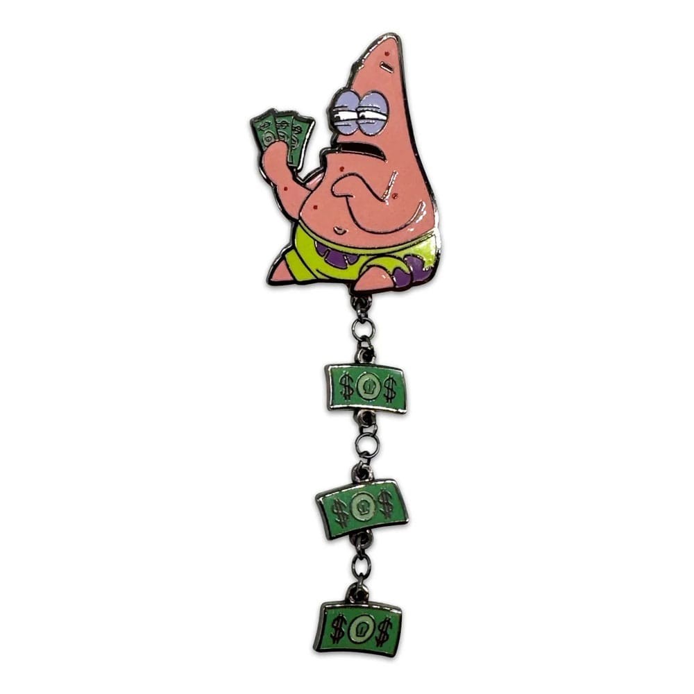 Pin's articulé Patrick Bob l'éponge 12 cm pour sac à dos pop