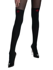 Amour French Kiss Tights Crotchless Over The Knee Tights