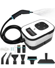 2500W Handheld Steam Cleaner, 6-Speed Portable Steamer with Large Tank White 