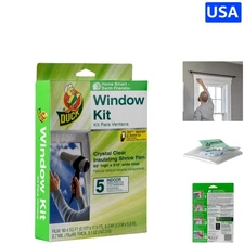 Crystal Clear Window Insulation Film Kit - Insulate 5 Windows, Energy Efficient