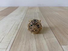Tiger Ring / Tigerring | Gold Schmucksteine | Modeschmuck | Größe 54 | Neu