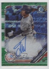 2019 Bowman Green Shimmer Refractor 62/99 Dom Thompson-Williams Auto sh7