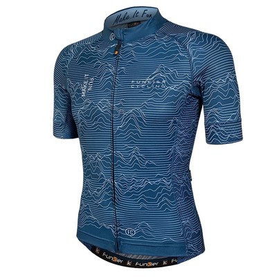 Funkier Mirano Gents Pro Short Sleeve Jersey in Blue - XX-Large