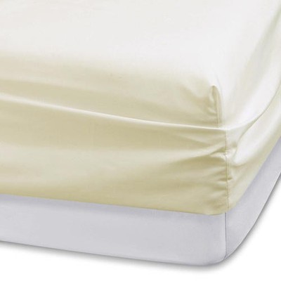 1 Piece Fitted Bottom Sheet, Solid 600 TC Egyptian Cotton Pocket 12'' - 15'' inch
