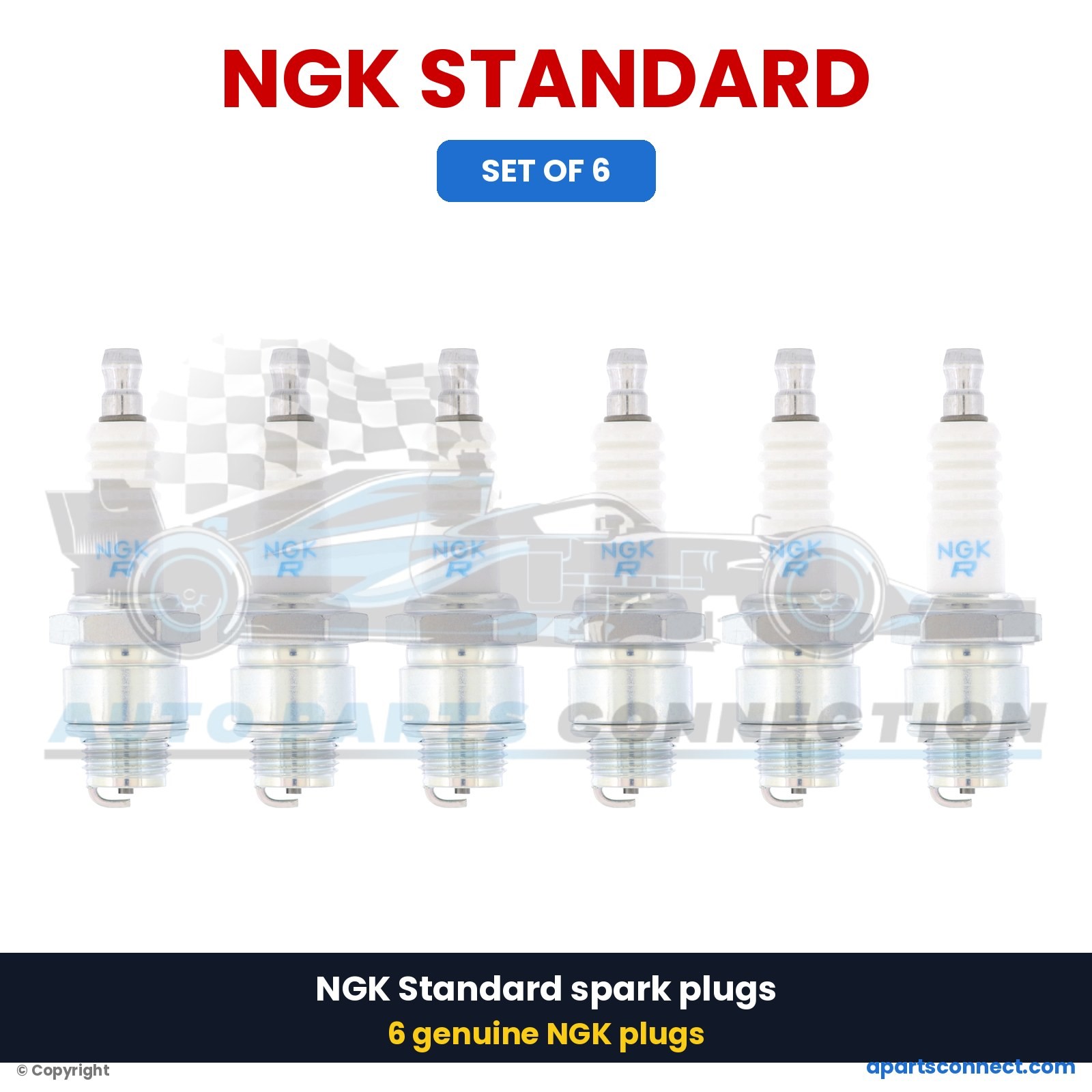1950-1959 DODGE PLYMOUTH 3.8L I6 CORONET MEADOWBROOK WAYFARER NGK SPARK PLUGS