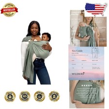 Linen Ring Sling Baby Carrier - Ergonomic, Adjustable 74" Rose Gold