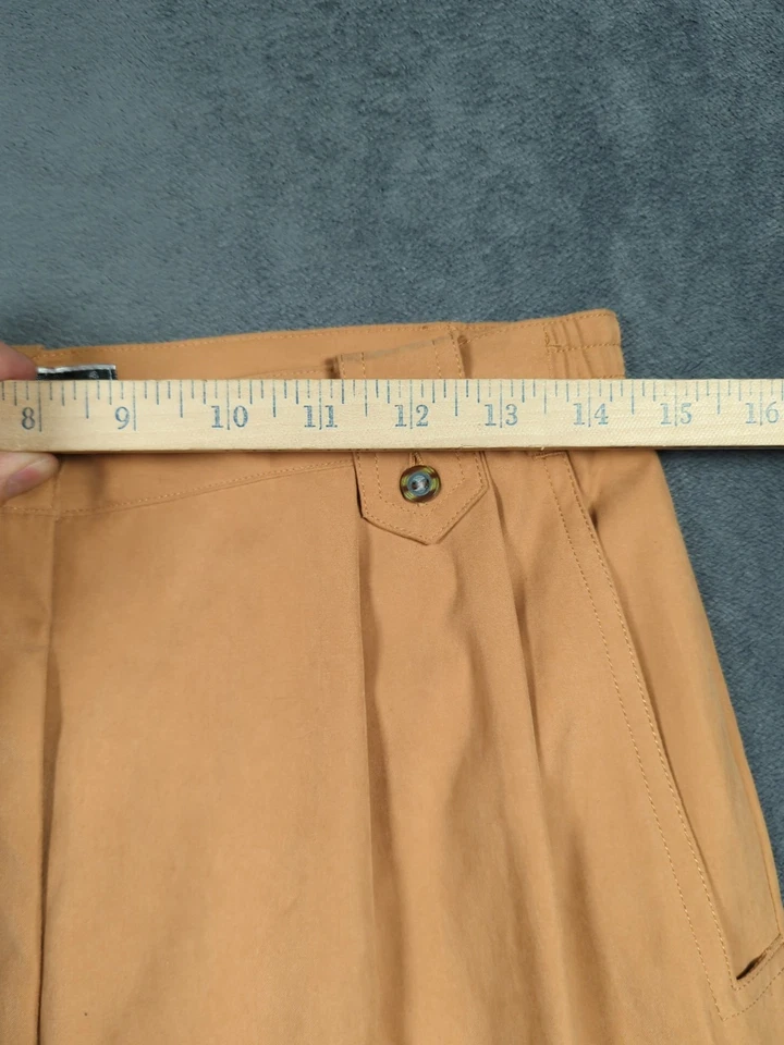 JAMIE SADOCK Mujer 10 Pantalones de Tenis Bolsillos de Golf Tiro Alto Pierna Ancha Marrón Camel Foto 3 de 4