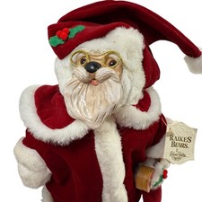 Robert Raikes Bears Classic Santa Collectible 4025 Red Velvet 12" 1990