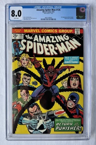 Amazing spider-man #135 - CGC 8.0 - 2nd Appearance Of The Punisher