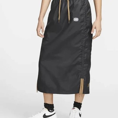 Nike Damen Rock Kleid skirt Icon Clash Sportswear Woven DV4380-010 Schwarz Neu L