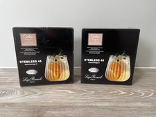 Luigi Bormioli Stemless Wine Glasses Optica 15.3 oz. All Purpose Set of 8 - NEW