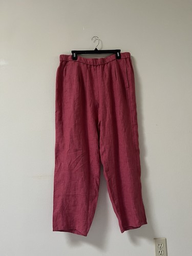 Eileen Fisher 100% Organic Linen , Large ,Geran Lantern Pants , Org Price $188