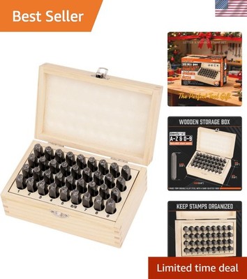 5/16'' Chrome Steel Letter & Number Stamp Set   Ideal for Crafting Projects