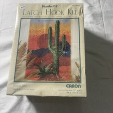 WONDERART CARON LATCH HOOK KIT 4450 DESERT SUN NEW SEALED IN BOX 27" X 40"