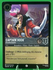Captain Hook Forceful Duel 186 /204 Reign of Jafar 8 Disney Lorcana Cold Foil