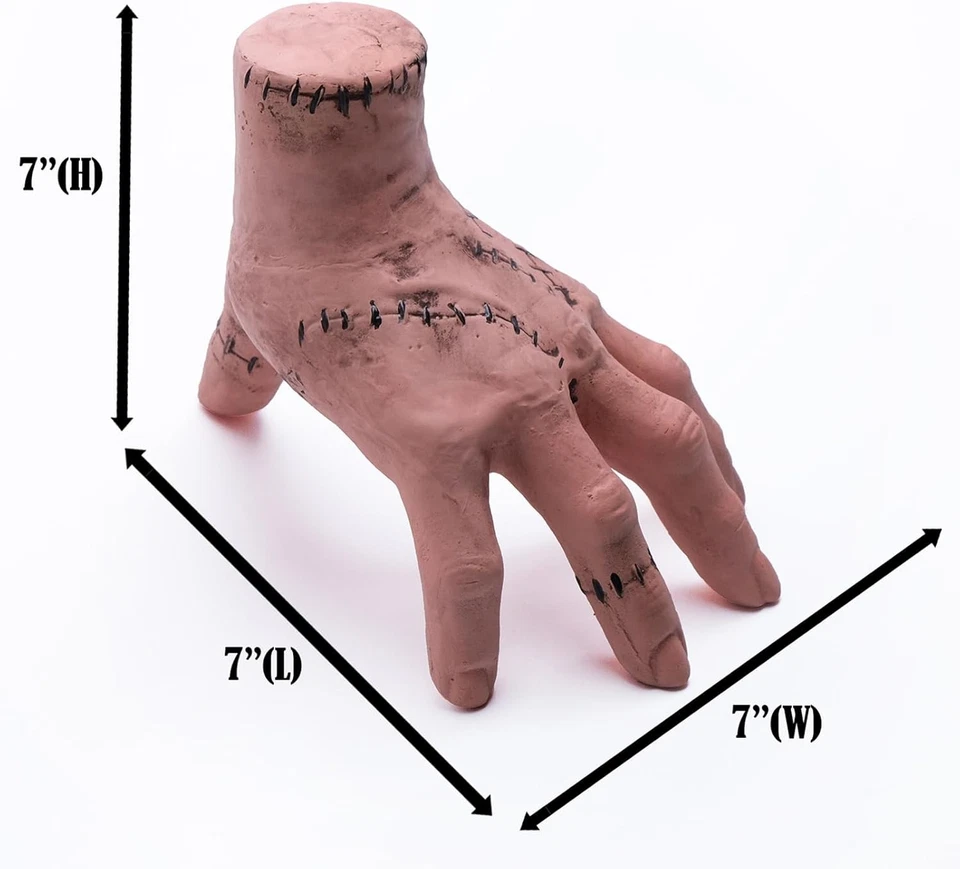Thing Hand Halloween assustador falso adereços brincadeira látex realista criativo vermelho - Imagem 4 de 4