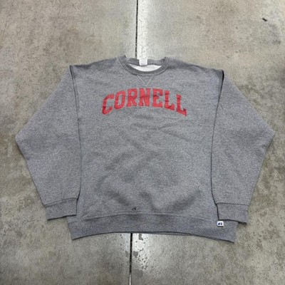 vintage cornell university russell athletics grey collegiate crewneck HAS STAIN