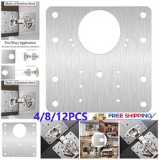 1-12 Stainless Steel Hinge Repair Fixing Plate for Cabinet Kitchen Wardrobe Door