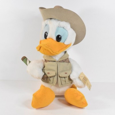 Safari Donald Duck Walt Disney World Animal Kingdom Plush Stuffed Toy w/ Tag 12''