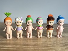 Sonny Angel Figure Lot 6 Dolls Designer Toy Figures 2005 2011 2016 ~ UNREFINED image