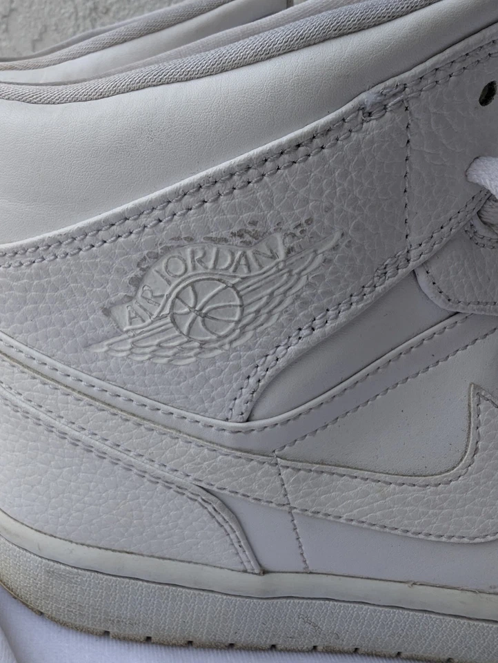 AIR JORDAN 1 RETRO 中号 #554724-109 三白男式 12 码 — 第 4/4 张图片