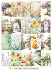 BOTANICAL GARDEN 3 - COMPLETE SHEET OF 20 STICKERS