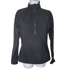The North Face 1/4 Zip Fleece Pullover Women's Small Black Pocket Outdoor