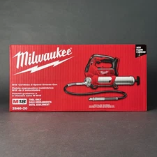Milwaukee M18 18V Cordless 2-Speed Grease Gun + 2x 6.0Ah Batteries Charger Kit