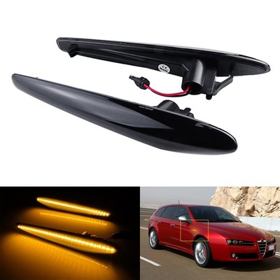 2x Led Seitenblinker Schwarz Linse für Alfa Romeo 159 Brera Spider (939) 2005-10