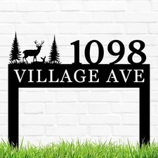 Custom Metal Address metal sign for Outdoor Home House Number Modern Decor