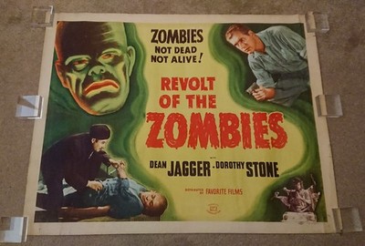 Rare 1936 Original Half Sheet Poster REVOLT OF THE ZOMBIES, 2nd Ever Zombie Film