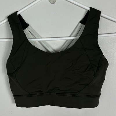 Lululemon Free To Be Elevated Sports Bra Olive Green Womens Size 4 Style W2BVAS