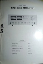 NAD 3030 Amplificatore Manuale di Servizio Originale