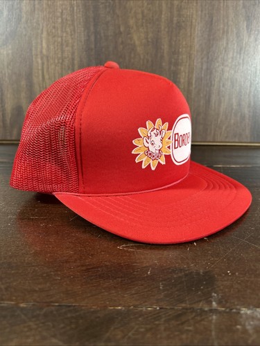 VTG Borden Milk Elsie Trucker Rope Hat Baseball Adjustable Cap Cow Agriculture - Picture 2 of 9
