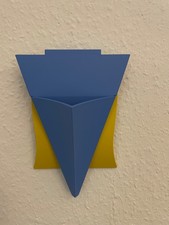 a.mendini wandvase ritratto  213  blau - gelb   23 x 9 x 16 cm neu ware